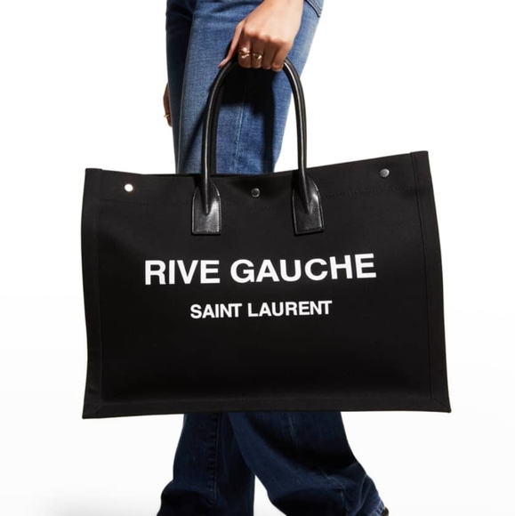 - Saint Laurent RIVE GAUCHE cabas canvas tote bag - Picture 10 of 11